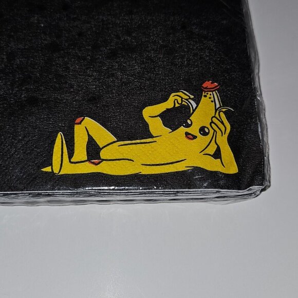 NEW Fortnite Banana Napkins 16 ct Party Supplies unique Black Yellow - Picture 2 of 5